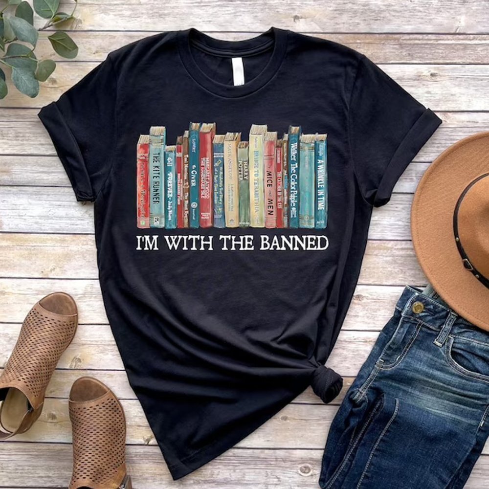 Im With The Banned Books Tshirt Banned Books Lover Tee Shirt